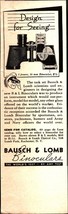 1937 Bausch &amp; Lomb Binoculars Ad - design for seeing d8 - £19.27 GBP