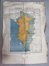 OLD ALBANIA MAP-COMMUNISM TIME-R.P.S E SHQIPERISE-HARTA E SHQIPERISE-RARE - £31.15 GBP