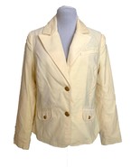 Old Navy Brush Corduroy Blazer, Size S, Button Front, Pockets, Ivory - $9.88