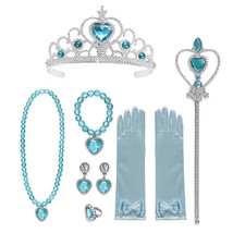 Queen Princess Dress up Costume Party Accessories Gift set For Kids Girls BLUE - £10.27 GBP