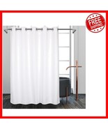Classic White Shower Curtain No Hooks Required, 71W x 74L with Snap Liner - $1,120.46 MXN