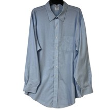 Brooks Brothers Dress Shirt Button Down Blue Slim Fit Non Iron Pocket Me... - £12.01 GBP