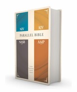 NIV, KJV, NASB, Amplified, Parallel Bible, Hardcover: Four Bible Version... - $1,475.32 MXN