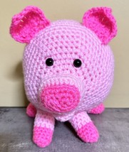 Crochet Pig Country Farm Animals Amigurumi Handmade 8” Tall Pink Cute - £12.16 GBP