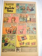 1965 Color Ad Popsicle With the Popsicle Twins Patty &amp; Andy - $7.99