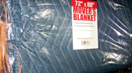 Big 72&quot;x80&quot; MOVERs BLANKET Blue Blue PaDDeD Quilted Moving Storage Cover... - $36.73