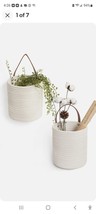 Goodpick 2Pack Rope Hanging Basket - 7.87&quot; X 7&quot; Small round Hanging Bask... - $397.49 MXN