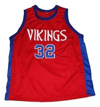 Magic Johnson #32 Vikings Basketball Jersey New Sewn Red Any Size image 4