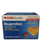 CVS Health Ibuprofen Pain Reliever 200mg - 50 Coated Tablets Exp 12/24 - £7.06 GBP