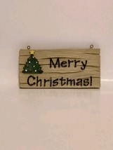 MERRY CHRISTMAS RESIN HANGING WALL SIGN DOUBLE SIDED, HAPPY THANKSGIVING... - $4.98