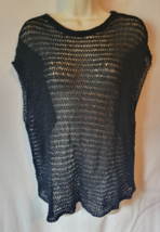 Eileen Fisher M black organic linen top - $39.99