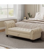 Velvet Bed Bench with Storage - 64.5&quot; - $459.10 CAD