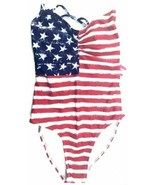 Xhilaration Red White Blue USA Stars Womens Swim Suit w/ Back Lace Size ... - £22.95 GBP
