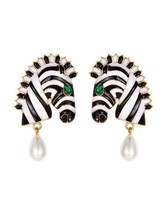 ZHINI Fashion Exaggerated Bohemia Animal Zebra Earrings 2021 Vintage Cute Boho W - £7.82 GBP