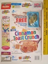 Empty GENERAL MILLS Cereal Box 2000 CINNAMON TOAST CRUNCH DINOSAUR FREE ... - £21.52 GBP