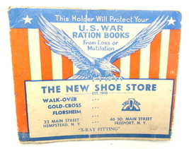 WWII War Ration Book Cover Empty Nassau County LI NY Vintage Antique US Seller - £14.85 GBP