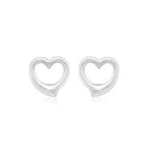 Carissima 9 ct White Gold Small Open Heart Stud Earrings  - $238.00