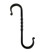 6½&quot; TWISTED WROUGHT IRON S HOOKS - Amish Hand Forged with Scrolls - £14.13 GBP+