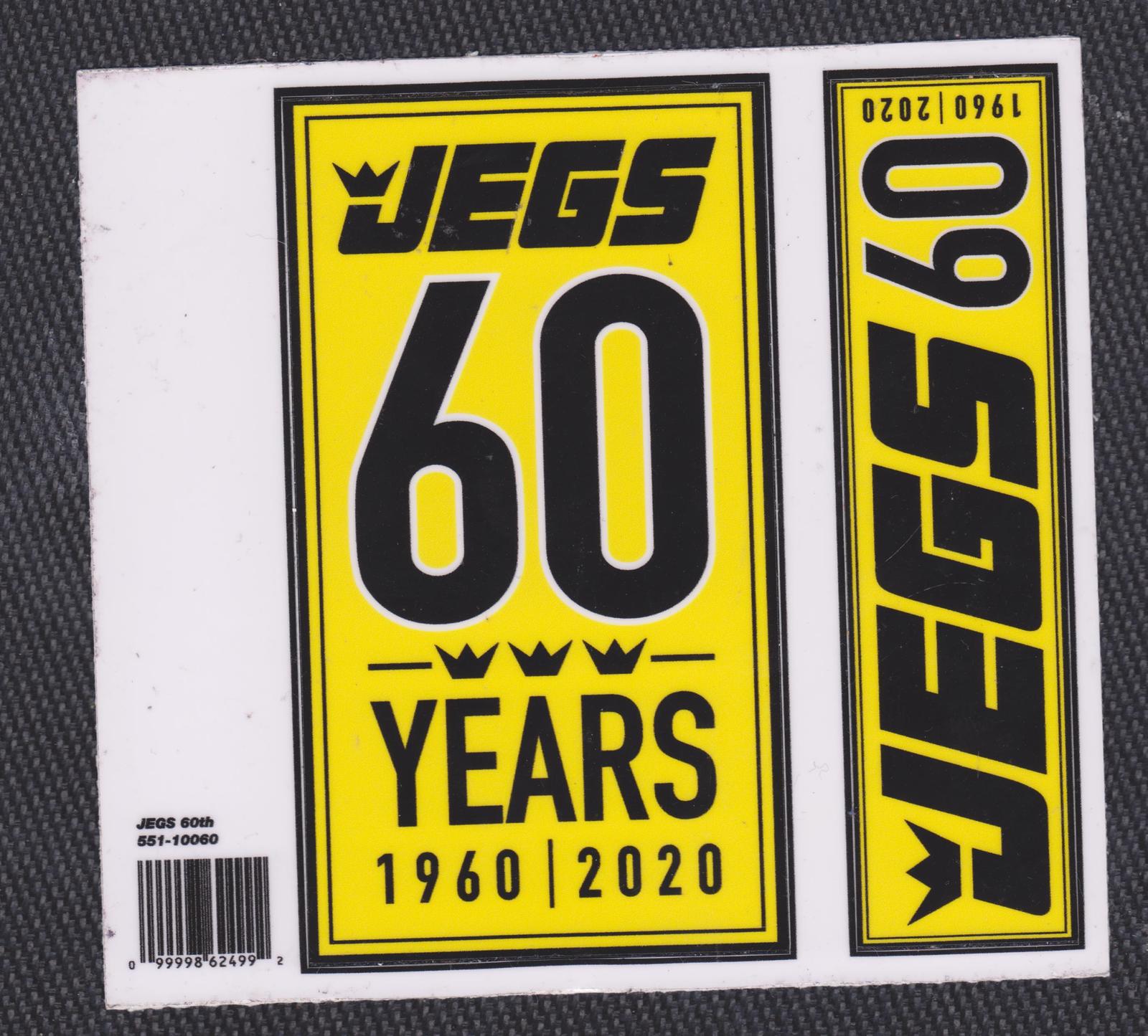 4 JEGS 60 YEARS HIGH PERFORMANCE PARTS DRAG RACING STICKERS - HOT ROD DECAL - $6.99