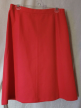 Women Alfred Dunner Red Skirt Size 14 Knee Length Elastic Work Meeting Nice - $14.99