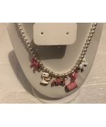 Betsey Johnson Gold Tone &amp; Faux Pearl Bake Shop Charm Necklace Crystal NWT - $39.95