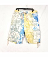 WXY Men&#39;s Swim Trunks Yellow Grey Blue Size Medium Board Shorts Suffer Dude - €14,86 EUR