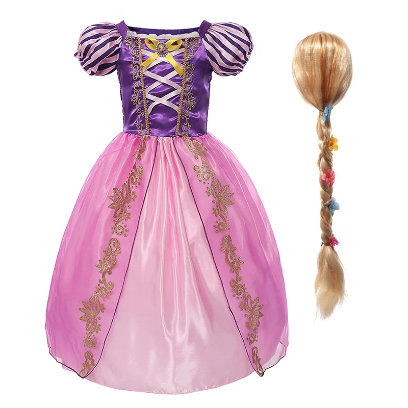 Girls   Dress Kids Summer Tangled Fancy  Costume Children Birthday Carnival Sofi - £38.12 GBP