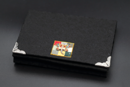 Korean Hanbok Fabric Business Card Case Black Dragonfly - $29.99