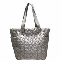 NWB Michael Kors Winnie Quilted Nylon Grey Tote 35T1TW4T3C $398 Gift Bag FS - £96.51 GBP