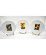 Pottery Barn Vintage Cocktail Plates - 3 Appetizer Plates Vermouth Curacao - $23.70