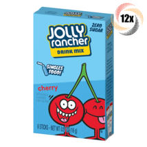 12x Packs Jolly Rancher Singles To Go Cherry Drink Mix | 6 Packets Each | .57oz - £24.07 GBP