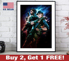 Resident Evil 5 Jill Valentine Chris Redfield Poster 18&quot; x 24&quot; Print Game Room - £10.60 GBP