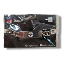 NFL Team ID Bracelet Pittsburgh Steelers Licensed 9&quot; Heavy Metal Chain C28 - $19.95