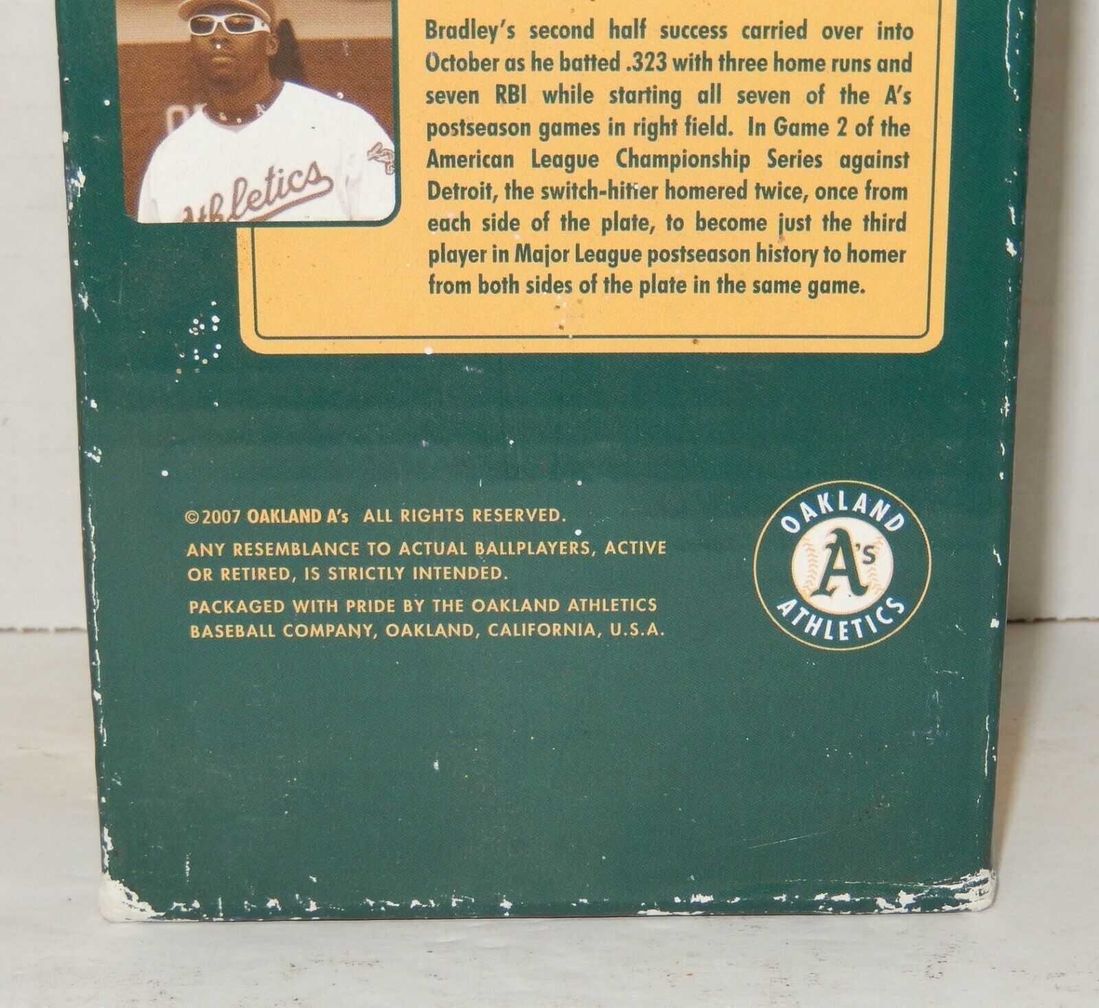 2007 Milton Bradley Bobblehead SGA Oakland Athletics MLB Baseball Bobble head Item image 4