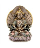 LONG LIFE BUDDHA STATUE 6.25&quot; Buddhist Icon of Longevity Bronze Resin Am... - €27,72 EUR