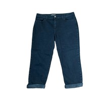 DKNY SOHO Capri Jeans Size 12 Blue Cotton Stretch Blend Womens Denim 34X23 - £14.85 GBP