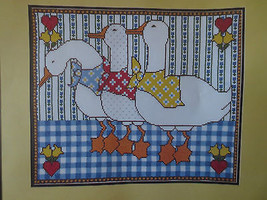 Columbia-Minerva COUNTRY TRIO Stamped Cross Stitch Kit #6904  - 16&quot; x 20&quot; - $10.00