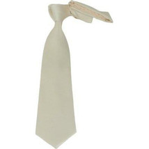 Men Stacy Adams Neck tie Hanky Set Business Formal Solid Color Satin S7 Beige image 3