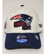 New England Patriots 39THIRTY 2022 Men&#39;s Sideline Flex Hat Cream/Navy L/... - £24.91 GBP