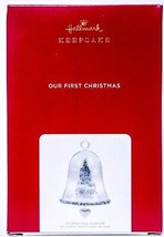 Hallmark  Our First Christmas - Glass Bell Deer & Tree Keepsake Ornament 2021 - £18.66 GBP