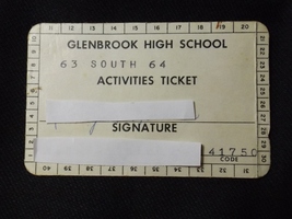 Glenbrook South High School (GBS) 1963-64 Activities Ticket - £22.38 GBP