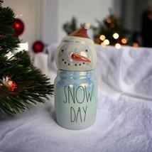 Rae Dunn &quot;Snow Day” Canister Iridescent Blue Baby Snowman Topper Christm... - £25.38 GBP