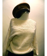 Womens Vintage DeRothchild Silk Angora LambsWool Nylon Blend Creme Sweat... - $116.25 CAD