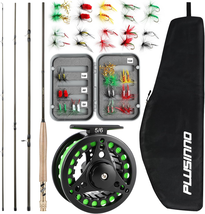 Fly Fishing Rod and Reel Combo 4 Piece Lightweight 5/6 Graphite Starter Kit - $1,551.71 MXN