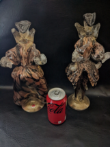 1950 Murano Avem Pair Lady Man King Queen Woman Couple Figurine Gold Glass - $509.34