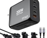 200W Usb C Fodable Wall Charger, 4-Port Pd 100W Pps45W (Travel Adapter) ... - £148.48 GBP
