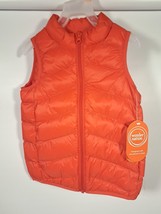Wonder Nation Orange Puffer Packable Winter Jacket/Vest Sz 4T 34.5-38lbs... - $5.56