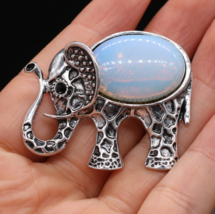 Elephant brooch silver plated high end celebrity broach vintage look pin a2 new - £14.51 GBP