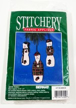 Bernat Stitchery Fabric Applique Snow Family Christmas Ornament Sewing K... - $191.62 MXN