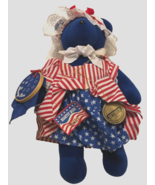 Beartsy Ross V.I.B. Retired Blue Bear Plush Vintage 1990 North American ... - $22.76